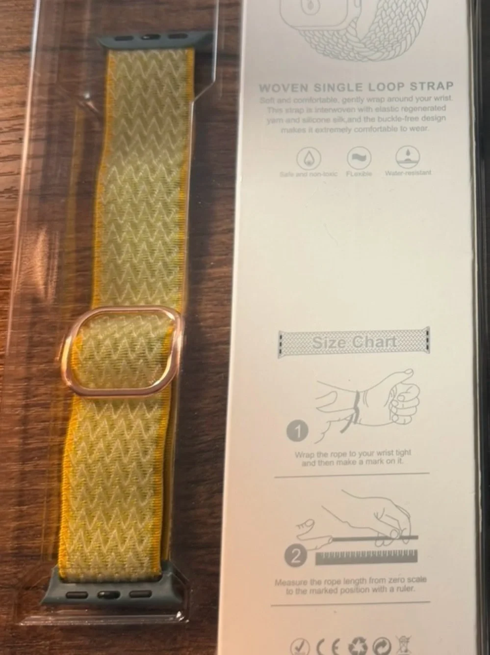 Hellobands- Yellow Woven Apple Watch Band. Adjustable